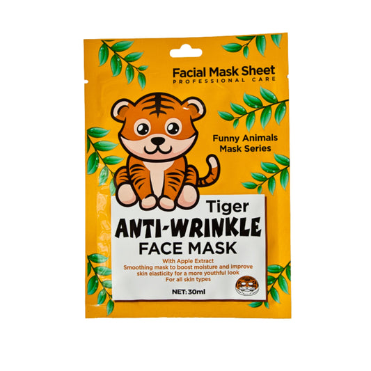 Tiger Print Sheet Face Mask