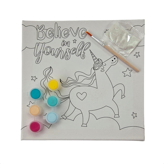 Unicorn Box Canvas Paint Set