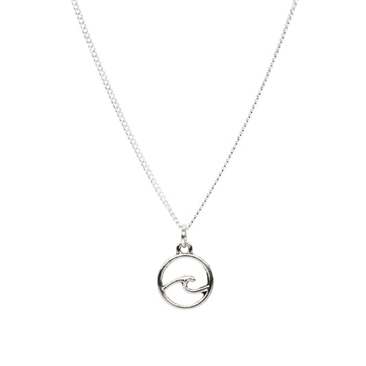Silver Wave Necklace - Adjustable Length
