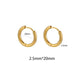 Stainless Steel Gold Hoop Earrings - 20mm