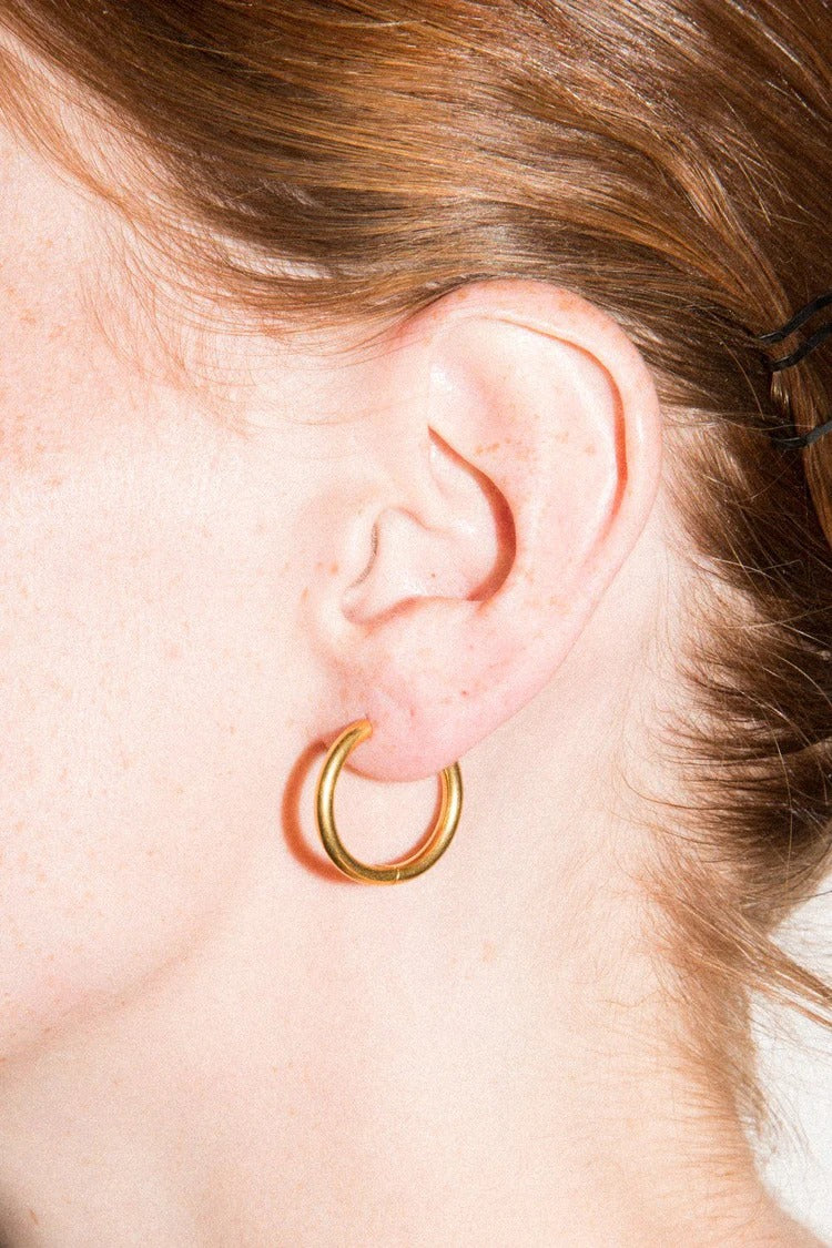 Stainless Steel Gold Hoop Earrings - 20mm