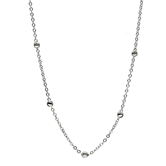 Silver Bauble Necklace - Adjustable Length