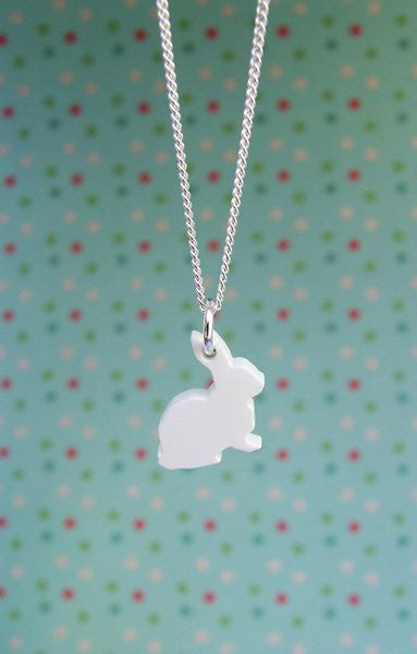 Perspex Bunny Necklace - 8 different colours