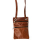 Light Brown Tan Genuine Leather Sling Handbag
