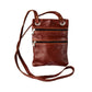 Dark Tan Genuine Leather Sling Handbag